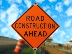 Road construction sign