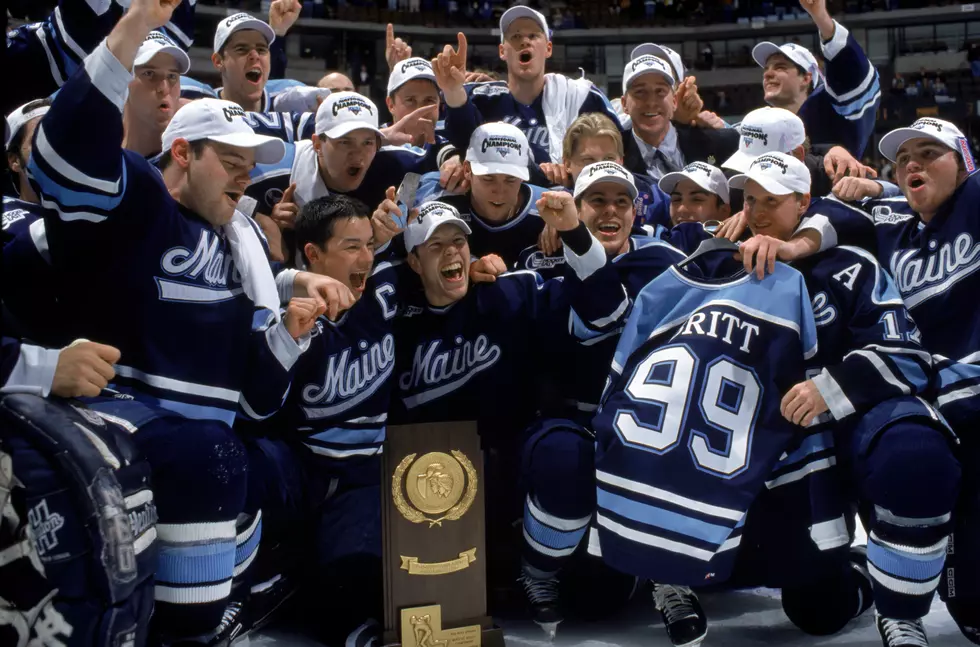 The University of Maine Black Bears celebrate